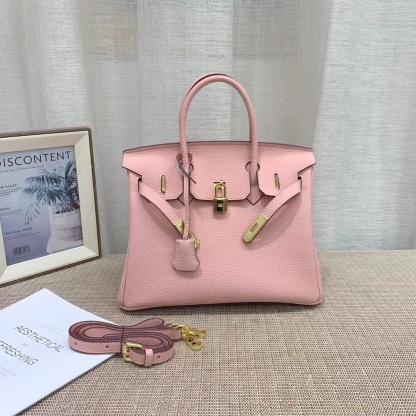Herthtmes Togo Birkin 20/25/30/35 Bottle Pink Bag