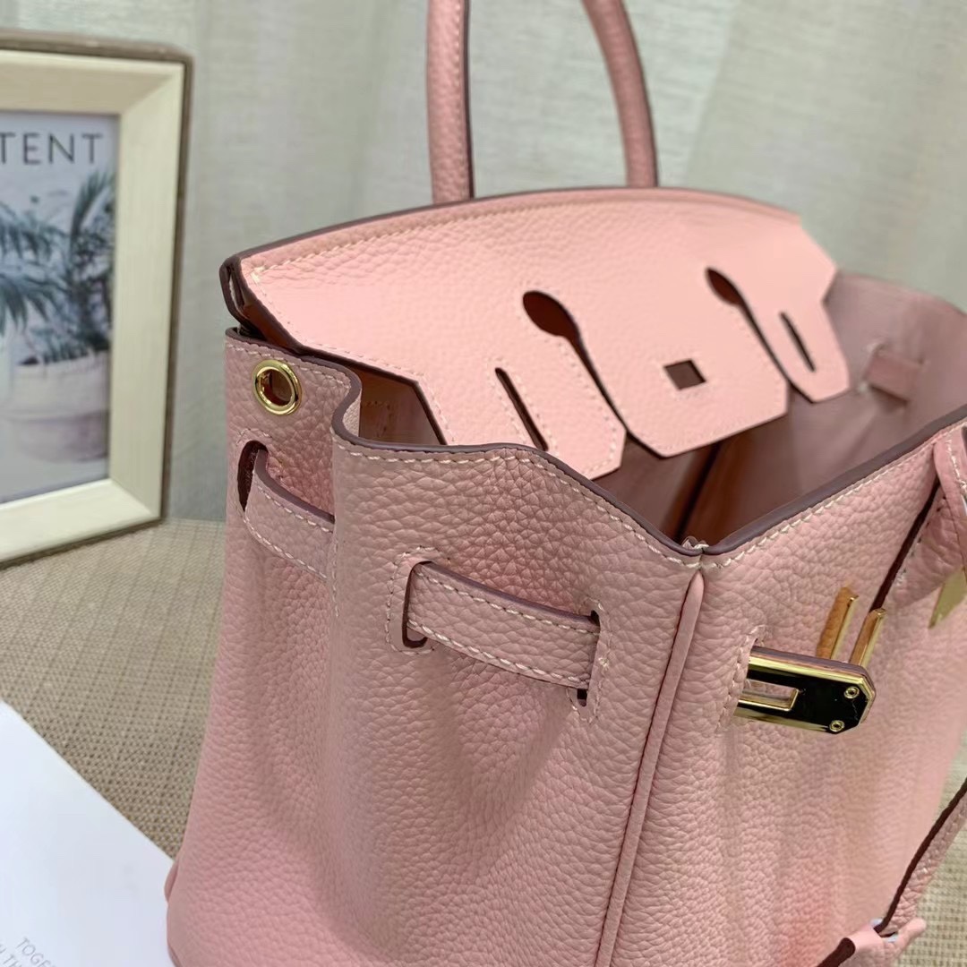 Herthtmes Togo Birkin 20/25/30/35 Bottle Pink Bag