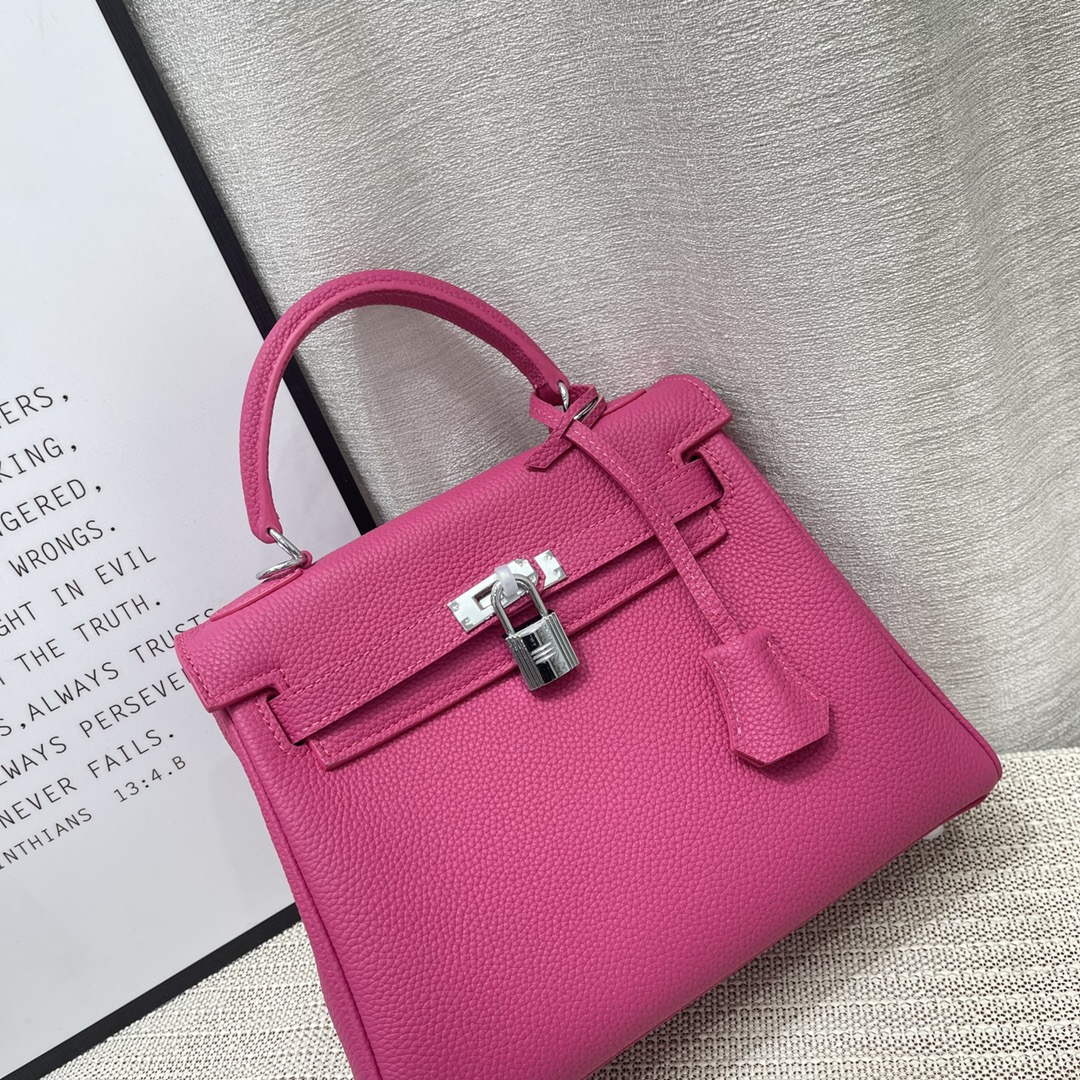 Herthtmes Togo Birkin 20/25 Bottle Red Bag