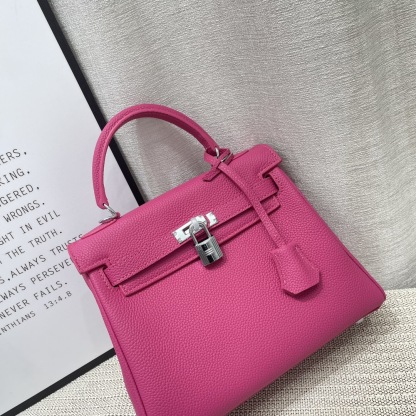 Herthtmes Togo Birkin 20/25 Bottle Red Bag