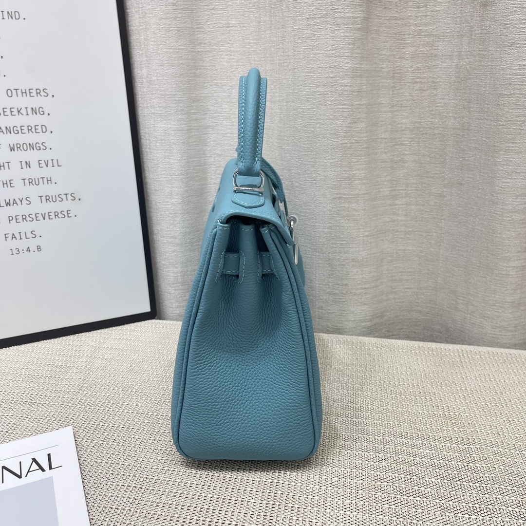 Herthtmes Togo Birkin 20/25 Bottle Blue Bag