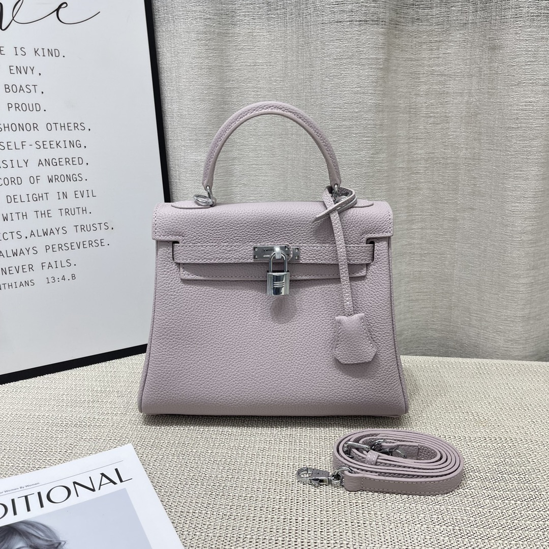 Herthtmes Togo Birkin 20/25 Bottle Light Purple Bag