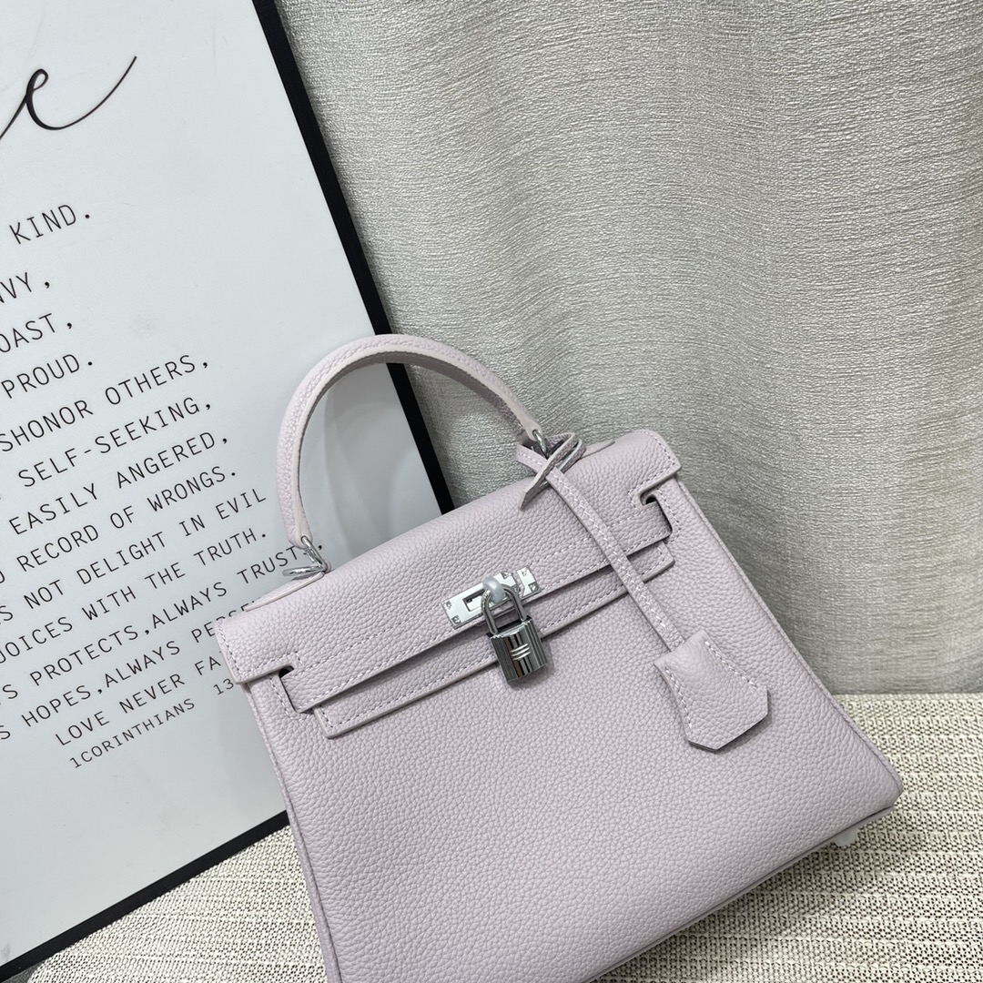 Herthtmes Togo Birkin 20/25 Bottle Light Purple Bag
