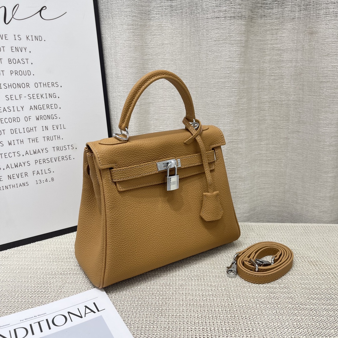 Herthtmes Togo Birkin 20/25 Bottle Brown Bag