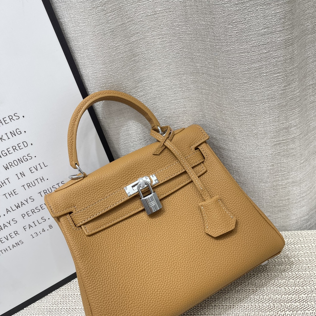 Herthtmes Togo Birkin 20/25 Bottle Brown Bag