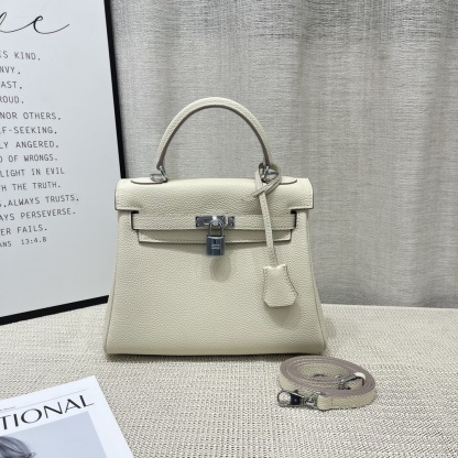 Herthtmes Togo Birkin 20/25 Bottle White Bag
