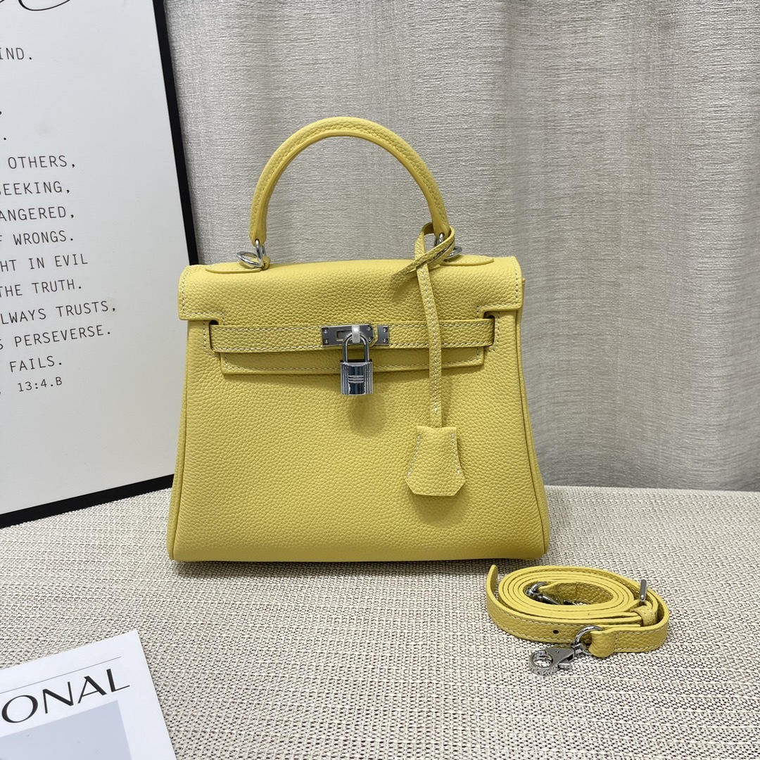Herthtmes Togo Birkin 20/25 Bottle Yellow Bag