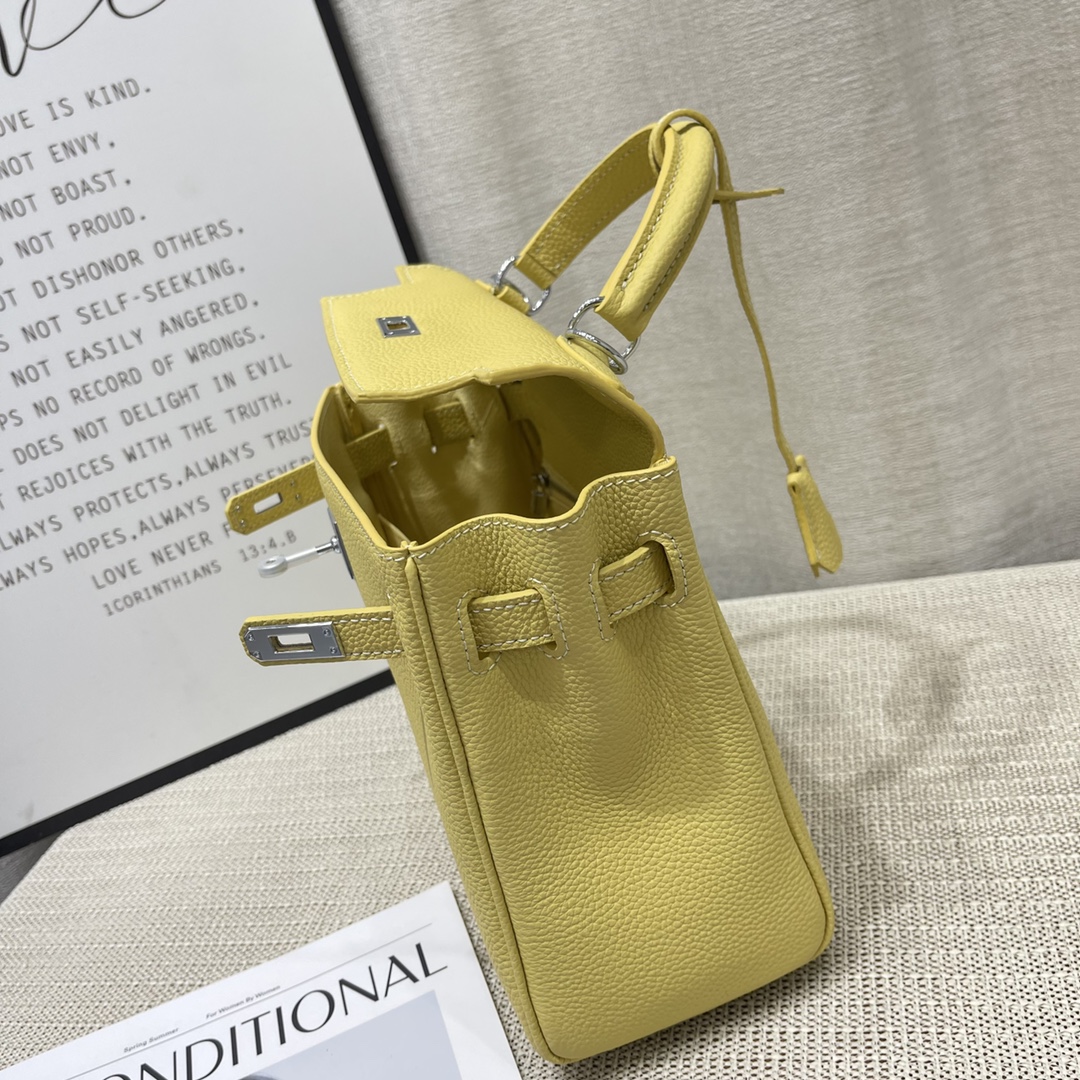 Herthtmes Togo Birkin 20/25 Bottle Yellow Bag