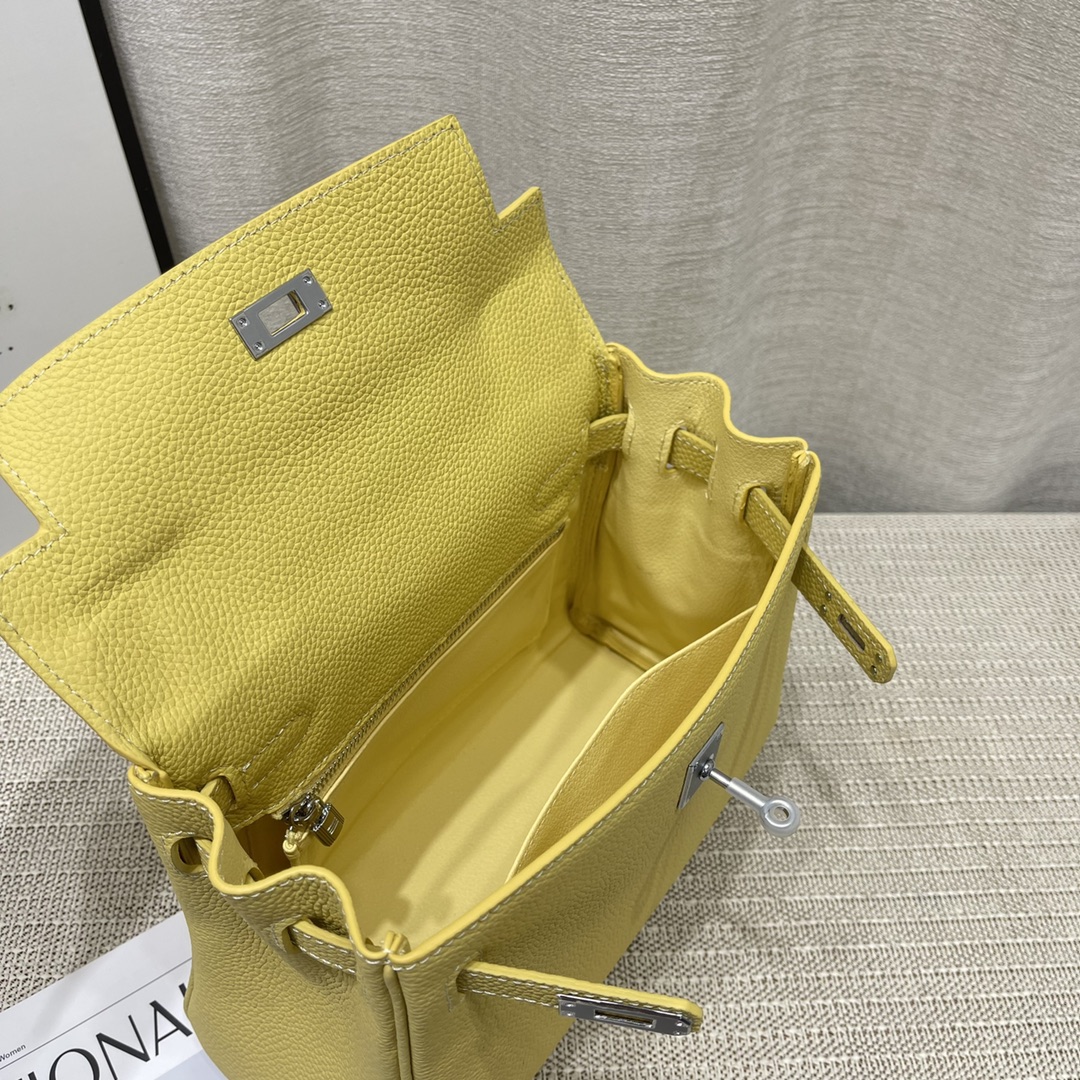 Herthtmes Togo Birkin 20/25 Bottle Yellow Bag