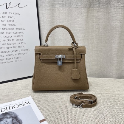 Herthtmes Togo Birkin 20/25 Bottle Brown Bag