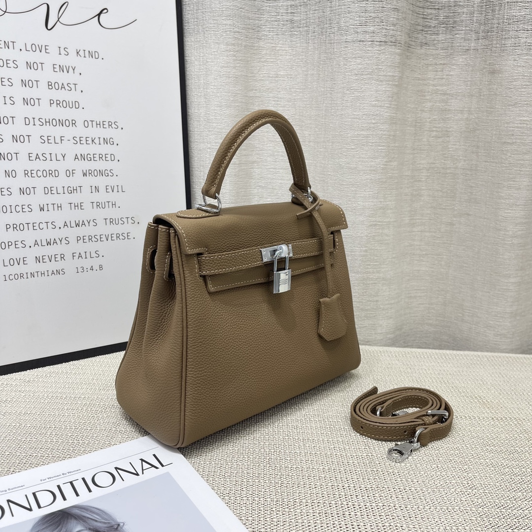Herthtmes Togo Birkin 20/25 Bottle Brown Bag