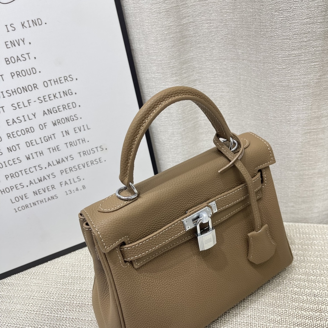 Herthtmes Togo Birkin 20/25 Bottle Brown Bag