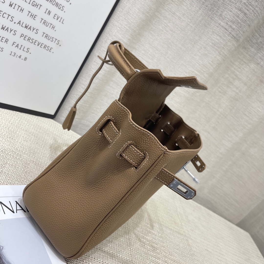 Herthtmes Togo Birkin 20/25 Bottle Brown Bag