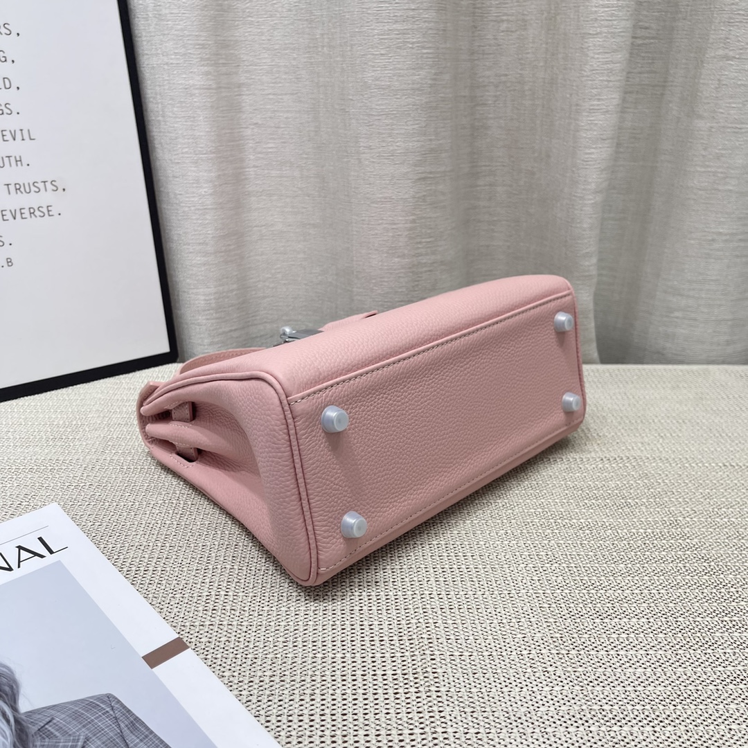 Herthtmes Togo Birkin 20/25 Bottle Pink Bag