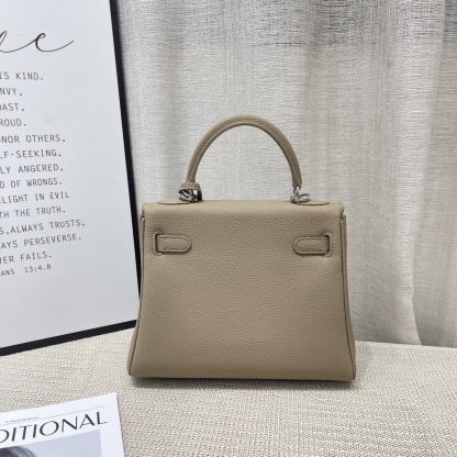 Herthtmes Togo Birkin 20/25 Bottle Khaki Bag