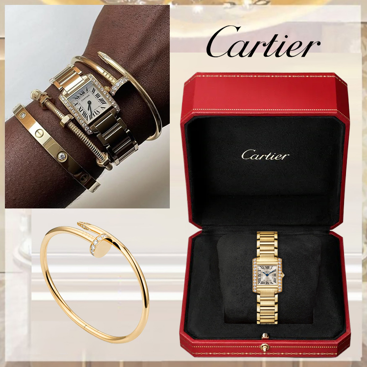 TANK FRANCAISE WATCH SMALL MODEL & JUSTE UN CLOU BRACELET