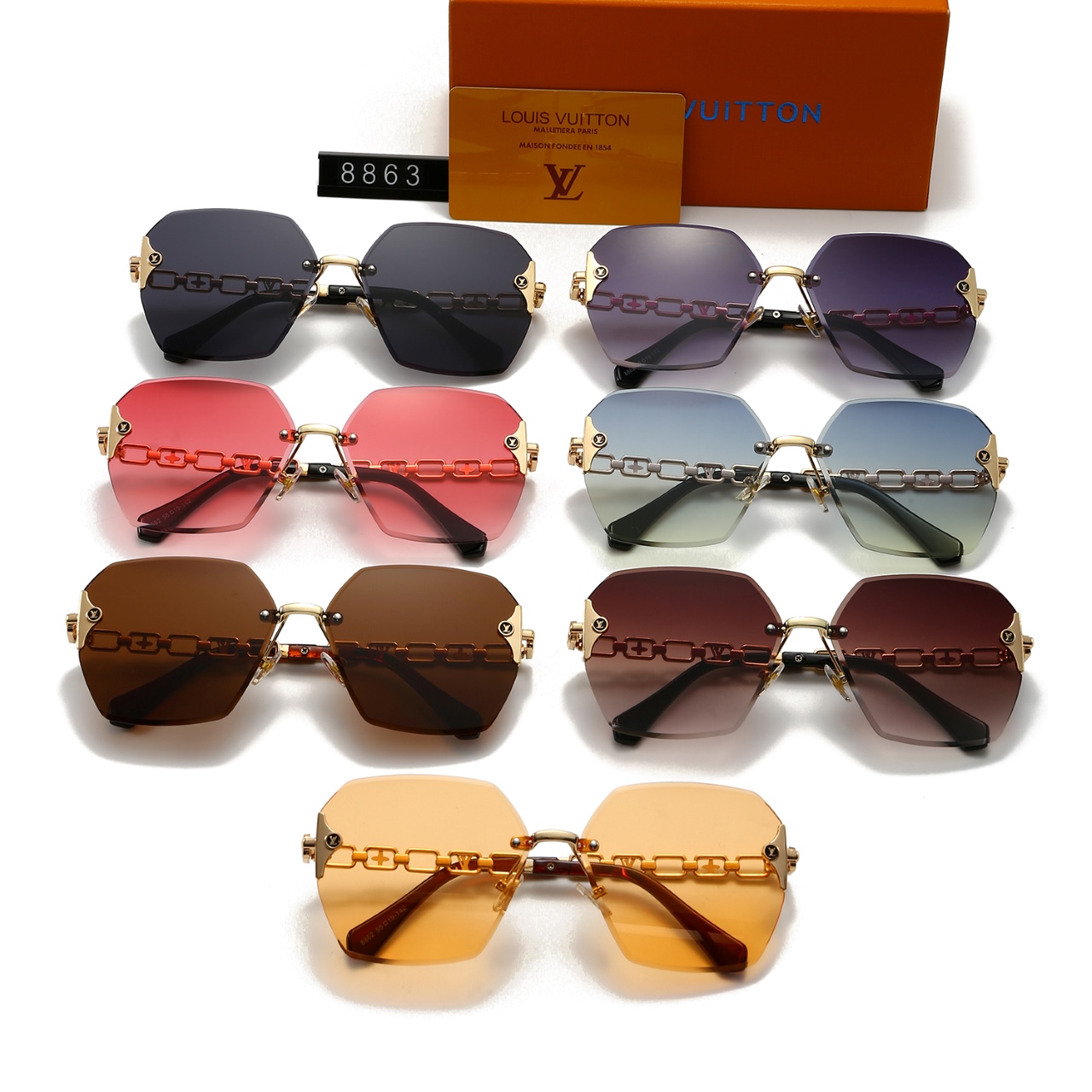 7-color fashionable LthtV sunglasses