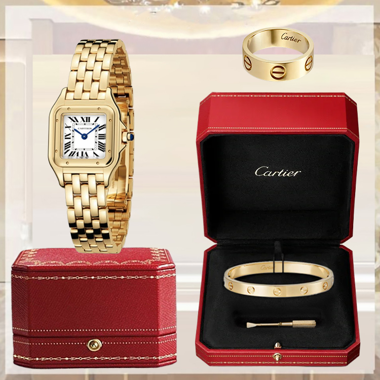 3‑Piece Carthttier Stack – Panthère , Love Bracelet & Ring