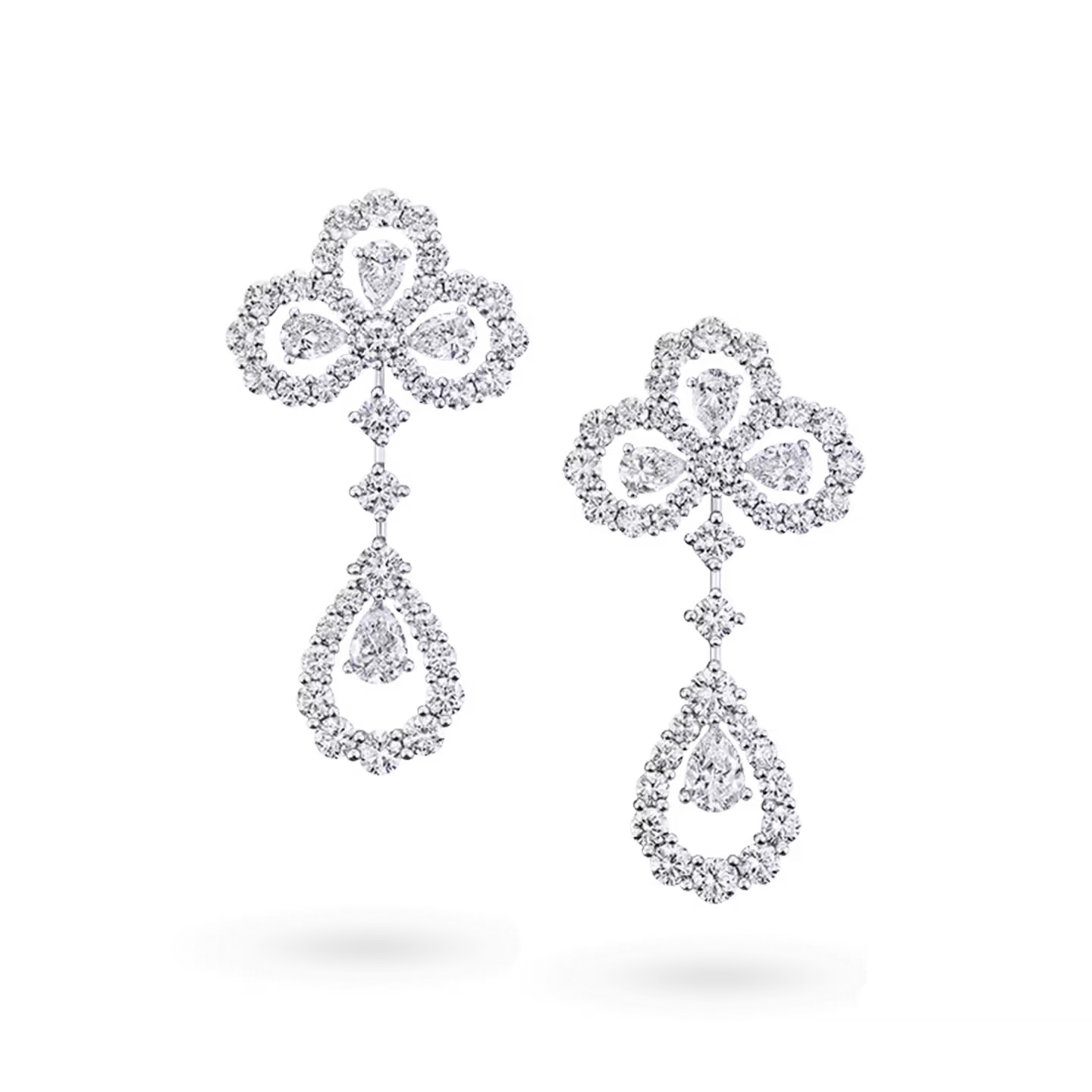 Diamond Loop Chandelier Earrings