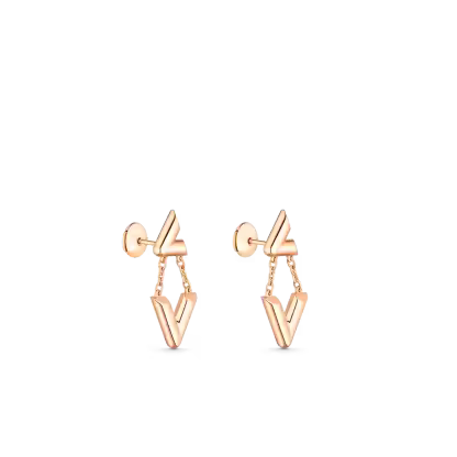 Volt Upside Down Earrings, Pink Gold