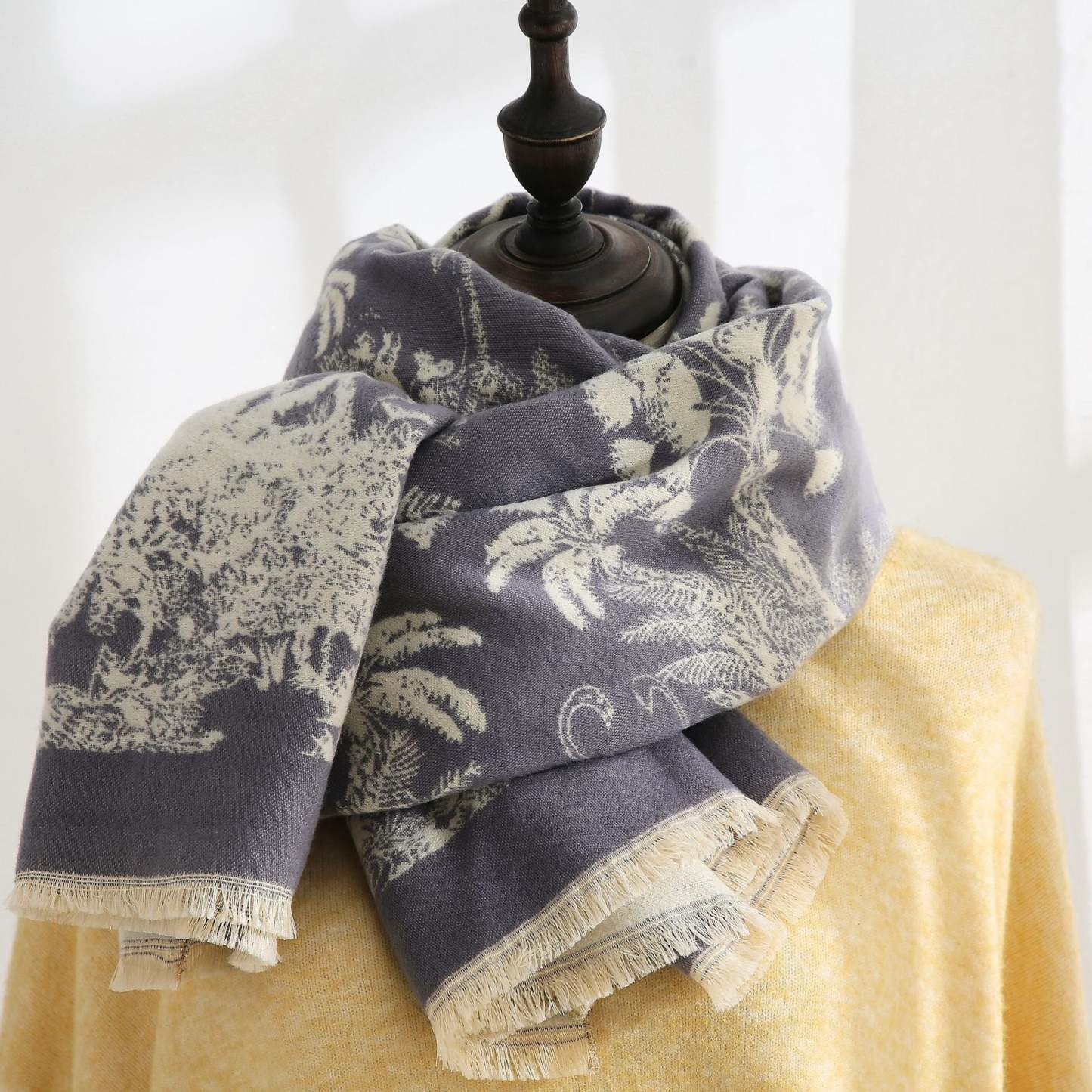 Double-sided cashmere scarf fd printing scarf