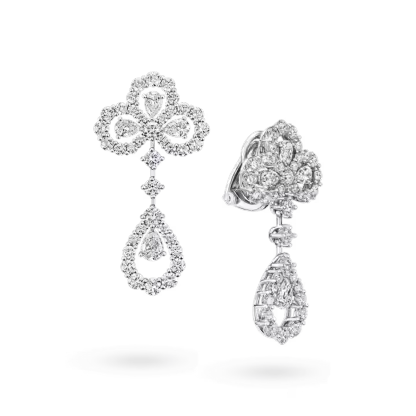 Diamond Loop Chandelier Earrings