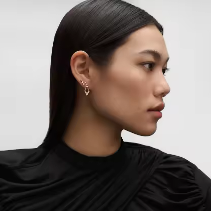 Volt Upside Down Earrings, Pink Gold