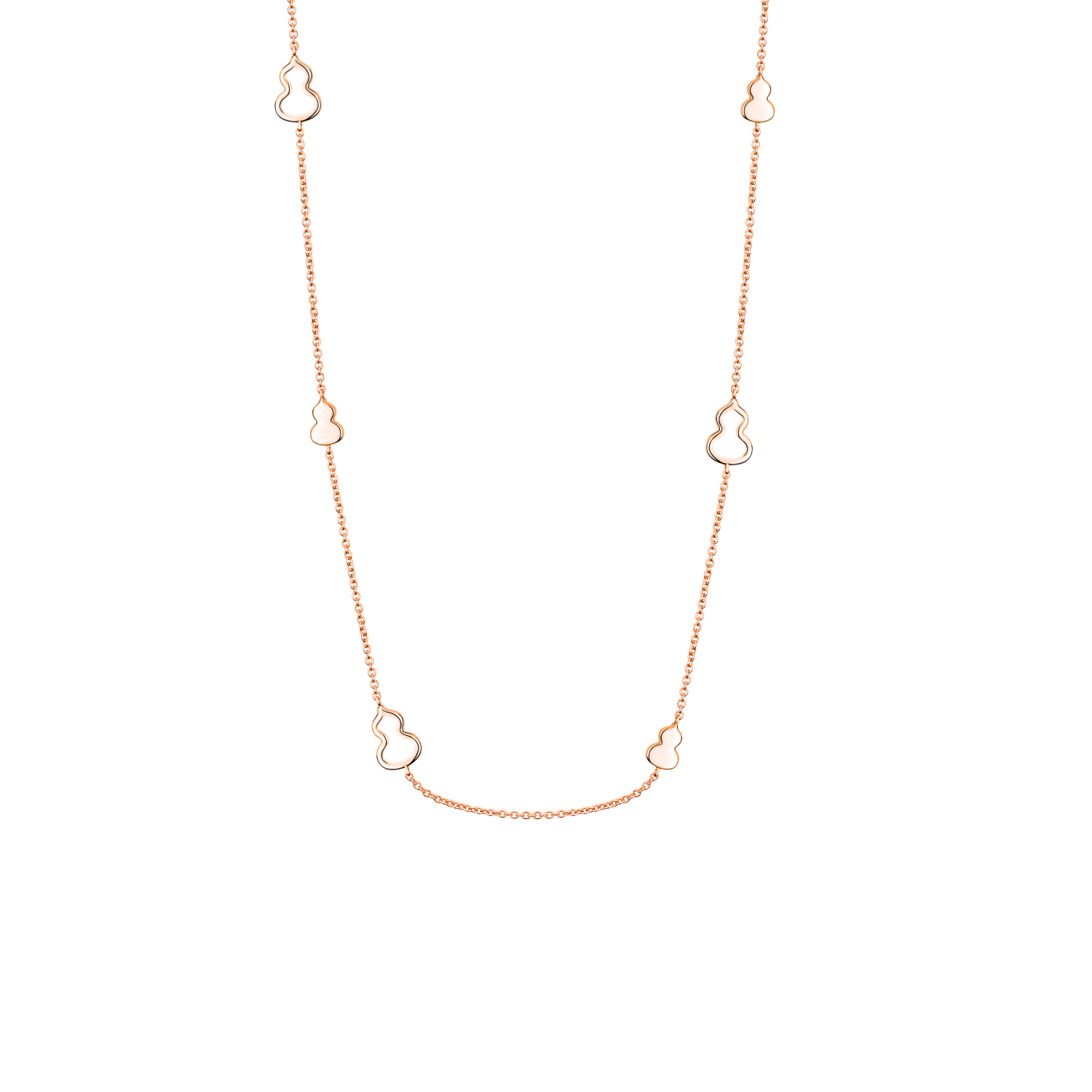 Wulu 18 inches sautoir necklace in 18K rose gold