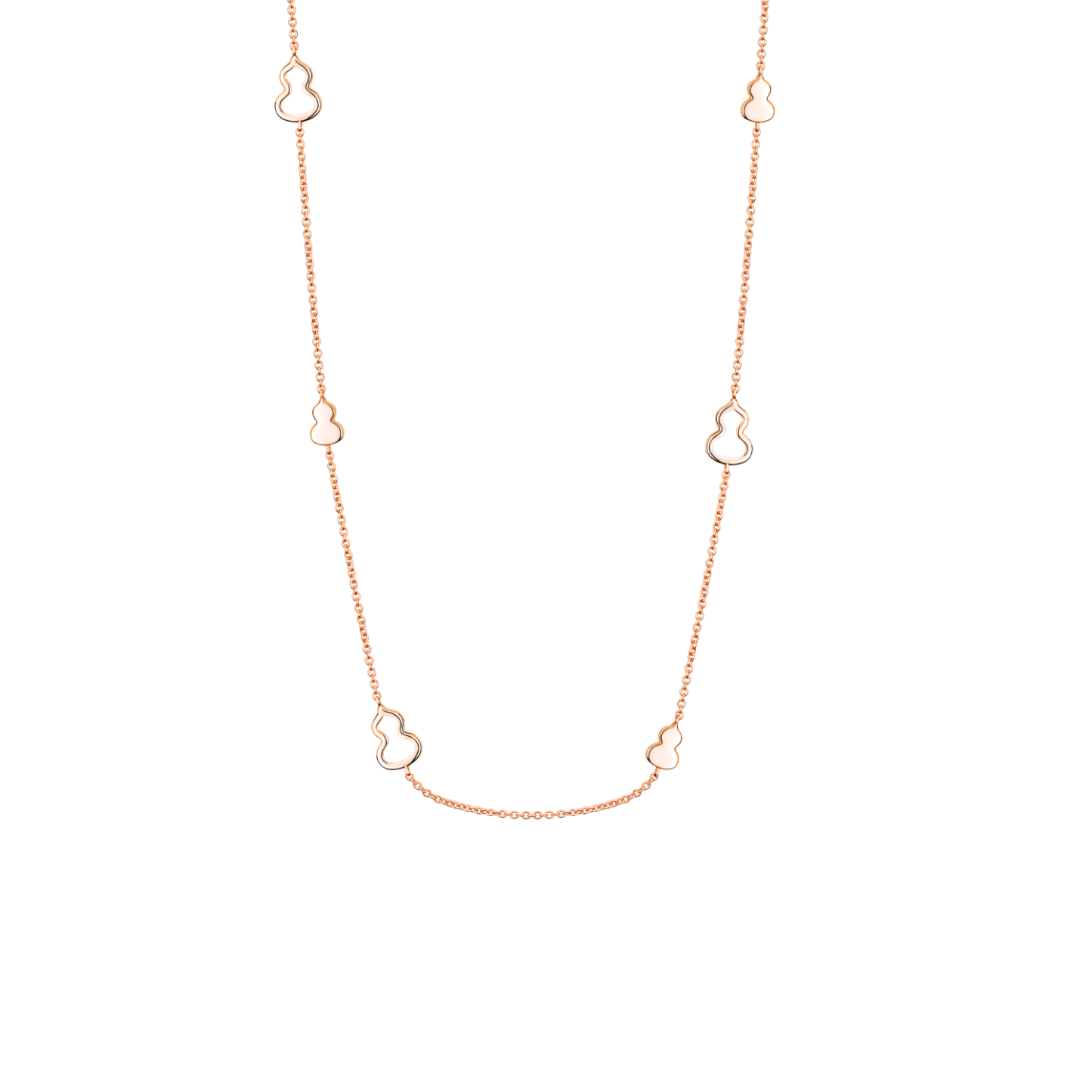 Wulu 18 inches sautoir necklace in 18K rose gold