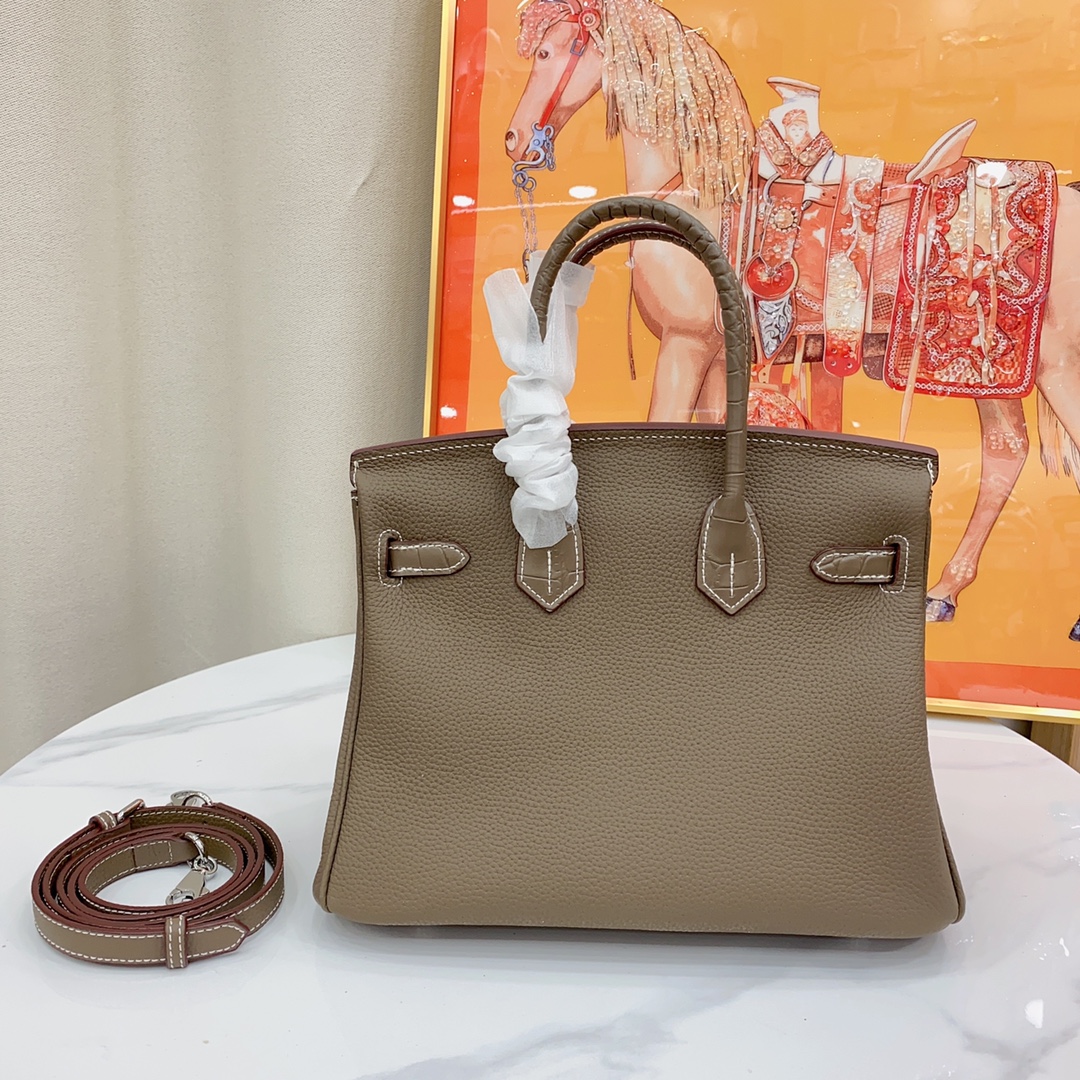 Herthtmes Togo Matte Alligator Birkin Touch 25/30 Gold