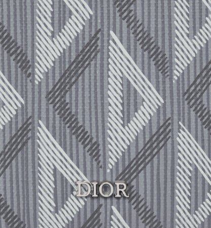 Vertical Bifold Card Holder Gray CD Diamond Canvas