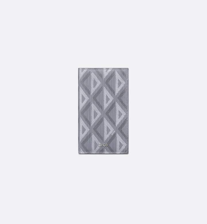 Long Bifold Card Holder Gray CD Diamond Canvas