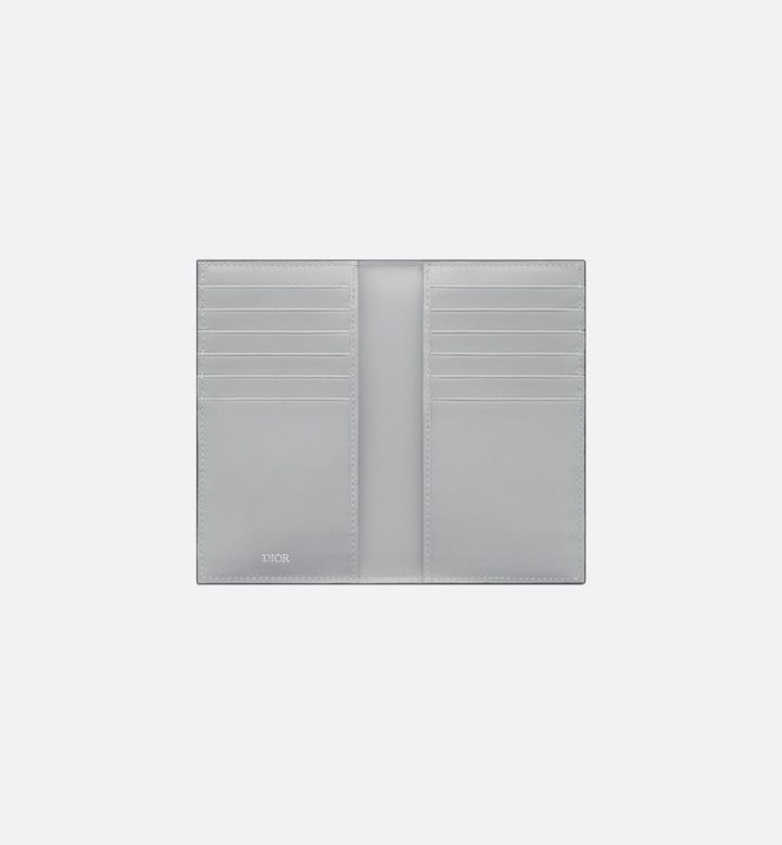 Long Bifold Card Holder Gray CD Diamond Canvas