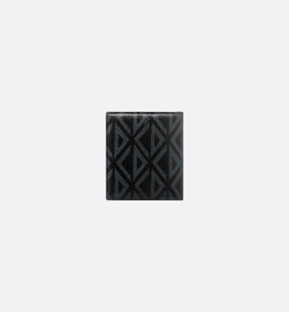 Compact Vertical Wallet  Black CD Diamond Canvas