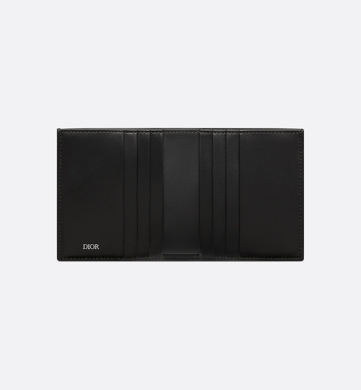 Vertical Bifold Wallet  Black CD Diamond Canvas