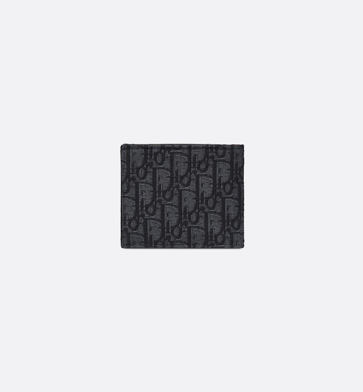 Wallet Black Oblique Jacquard