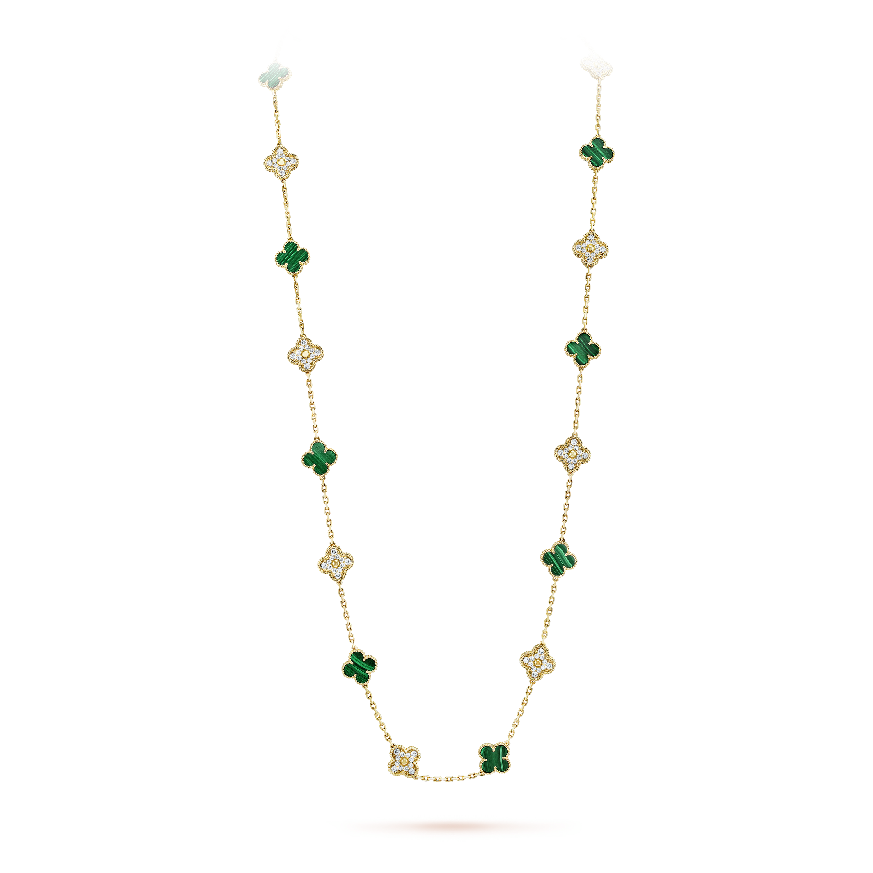 Vintage Alhambra long necklace, 20 motifs