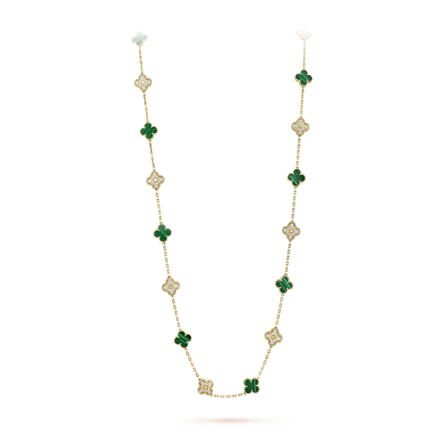 Vintage Alhambra long necklace, 20 motifs
