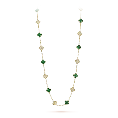 Vintage Alhambra long necklace, 20 motifs