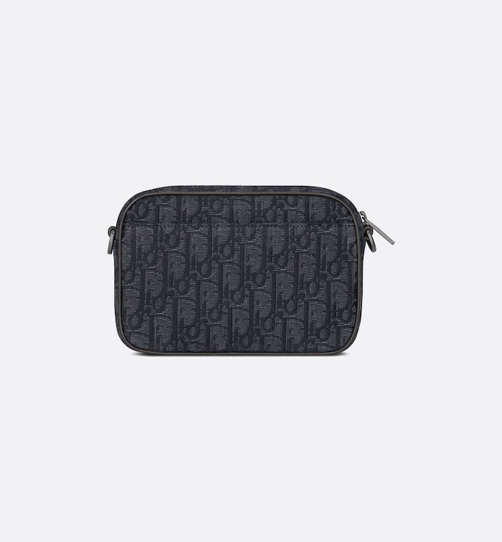 Mini Safari Bag with Strap Black Oblique Jacquard