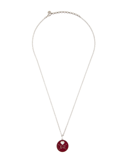 Enamel Ghost Pendant Necklace