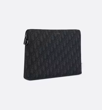 Pouch Black Oblique jacquard