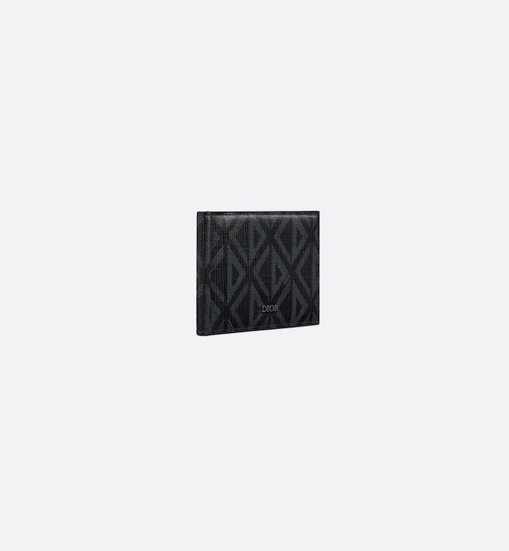 Wallet with Bill Clip Black CD Diamond Canvas