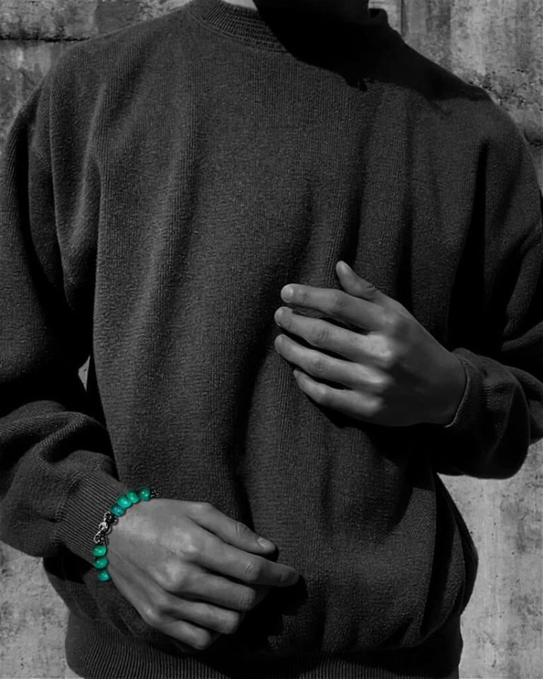 TURQUOISE BEAD BRACELET 8MM