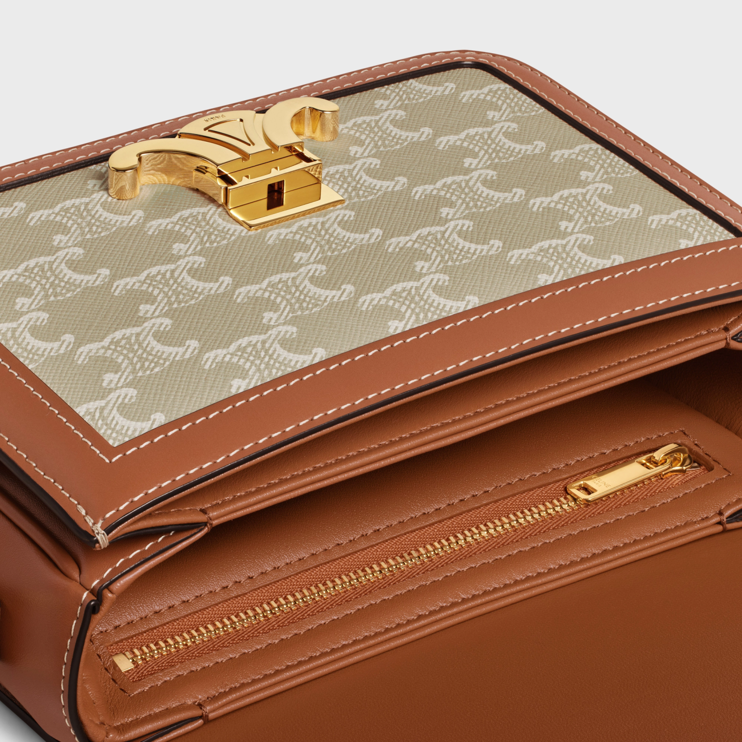 TEEN TRIOMPHE BAG IN TRIOMPHE CANVAS AND CALFSKIN