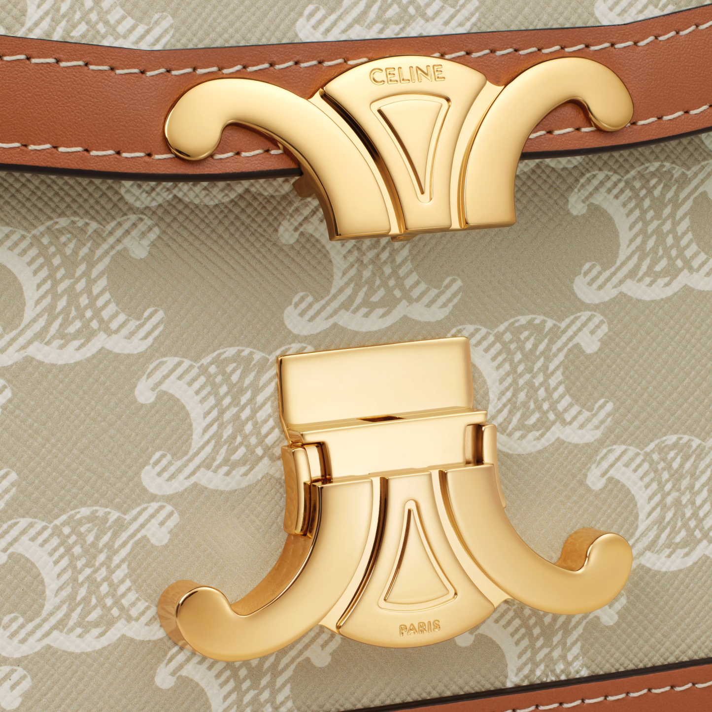 TEEN TRIOMPHE BAG IN TRIOMPHE CANVAS AND CALFSKIN