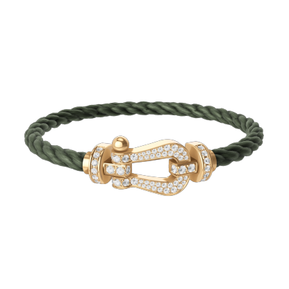 FORCE 10 BRACELET 18K YELLOW GOLD AND DIAMONDS LARGE MODEL
