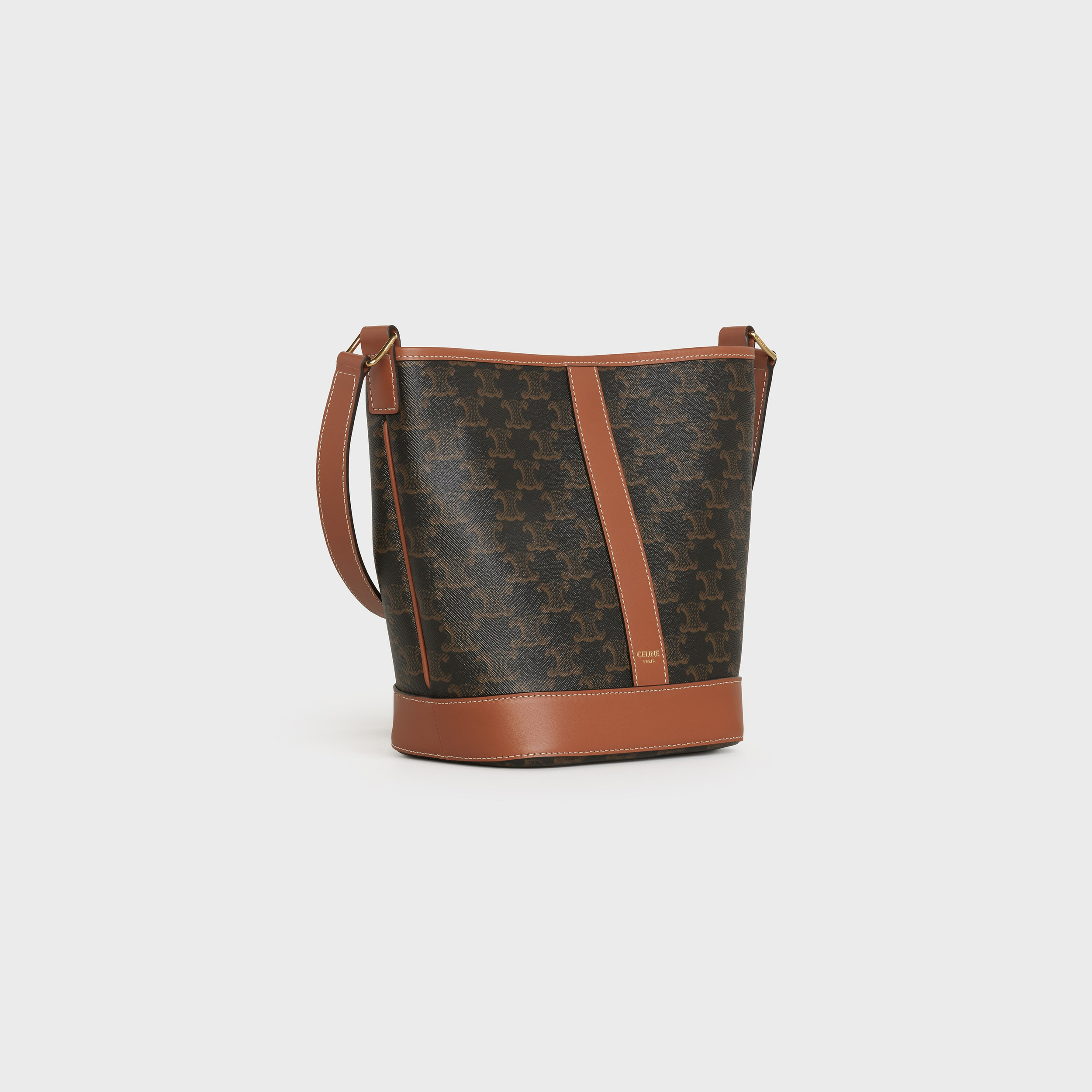 Small Bucket in Triomphe Canvas and calfskin