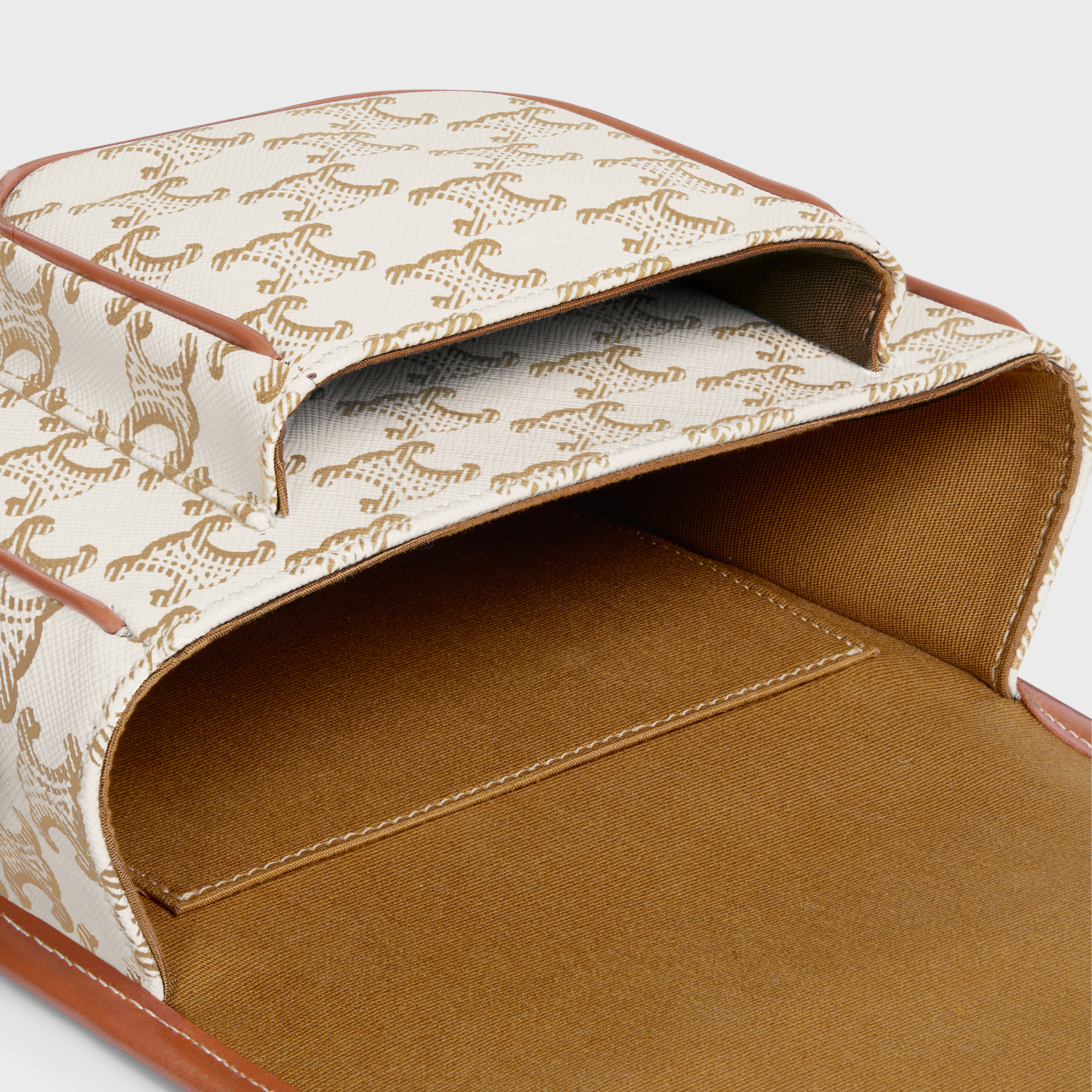 Medium Folco bag in Triomphe Canvas and calfskin