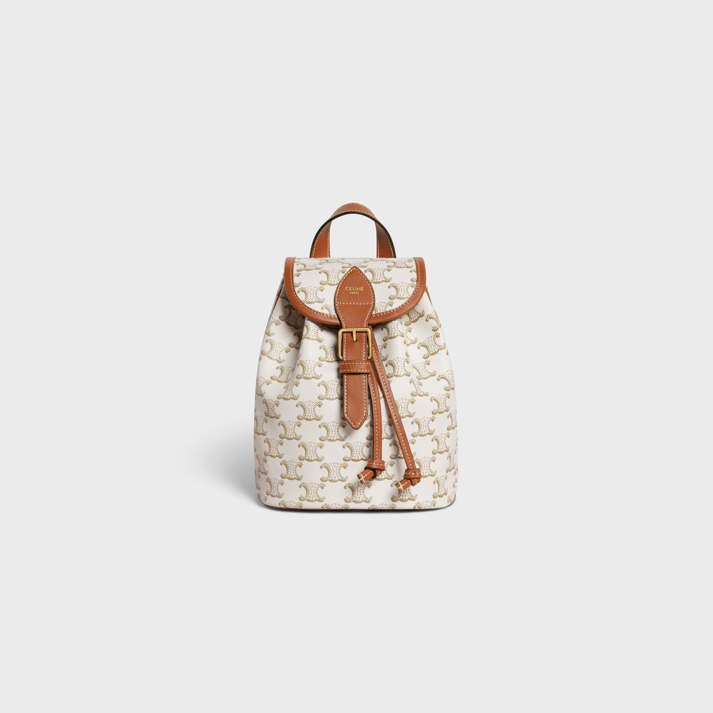 MINI BACKPACK FOLCO in Triomphe Canvas and calfskin